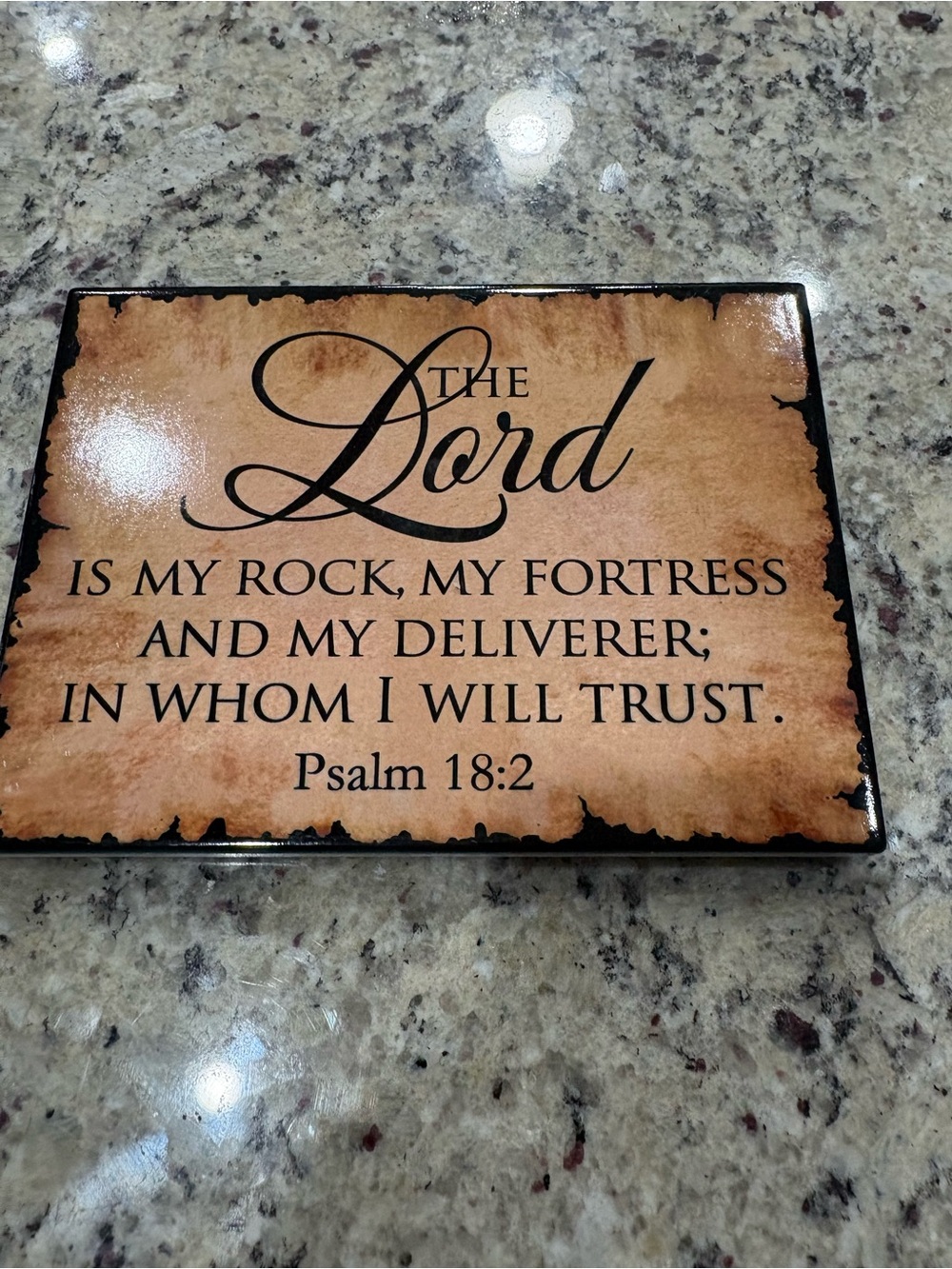 Psalm 18:2 verse standing plaque Manual GUC